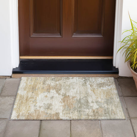 Addison Chantille ACN2144 Abstract Machine Made Transitional Khaki Rug