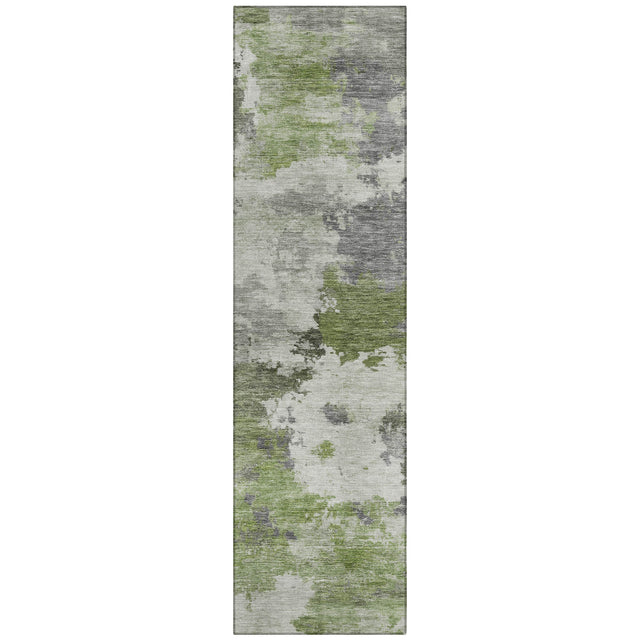 Addison Chantille ACN2144 Abstract Machine Made Transitional Olive Rug