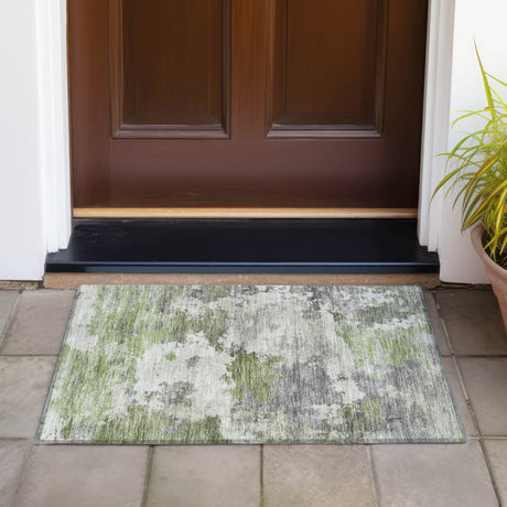 Addison Chantille ACN2144 Abstract Machine Made Transitional Olive Rug