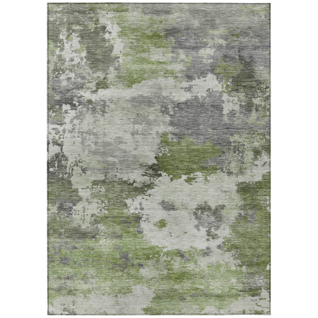 Addison Chantille ACN2144 Abstract Machine Made Transitional Olive Rug