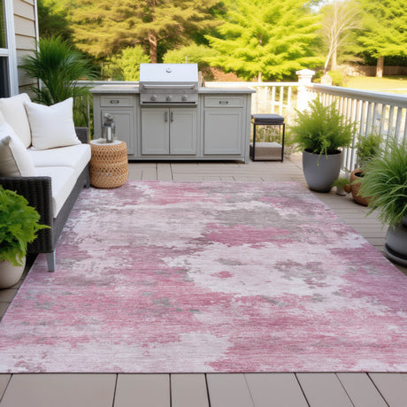 Addison Chantille ACN2144 Abstract Machine Made Transitional Pink Rug