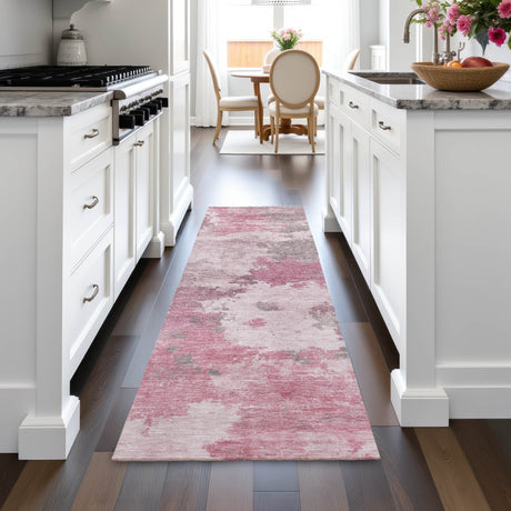 Addison Chantille ACN2144 Abstract Machine Made Transitional Pink Rug