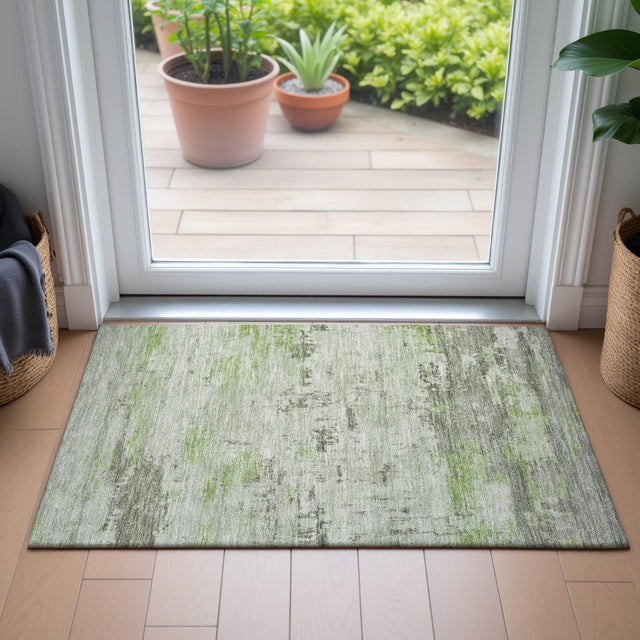 Addison Chantille ACN2145 Abstract Machine Made Transitional Aloe Rug
