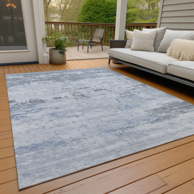 Addison Chantille ACN2145 Abstract Machine Made Transitional Blue Rug