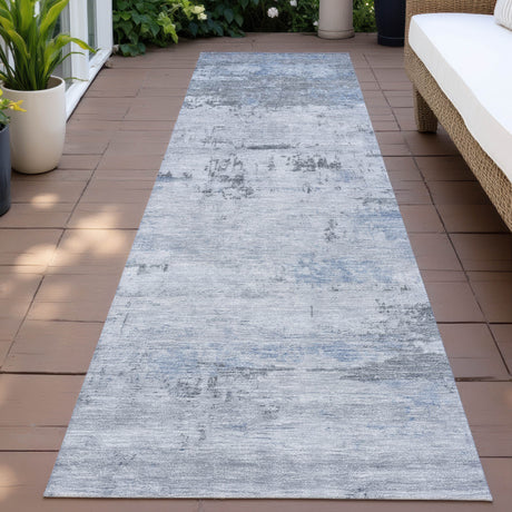 Addison Chantille ACN2145 Abstract Machine Made Transitional Blue Rug