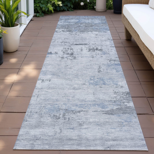 Addison Chantille ACN2145 Abstract Machine Made Transitional Blue Rug