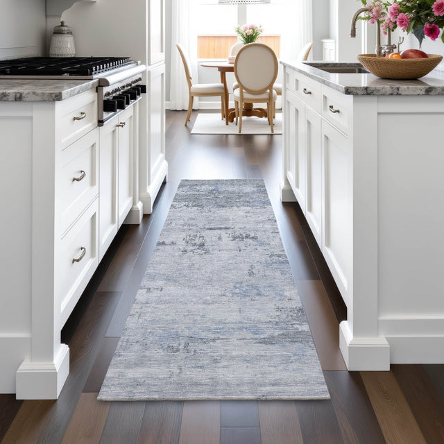 Addison Chantille ACN2145 Abstract Machine Made Transitional Blue Rug