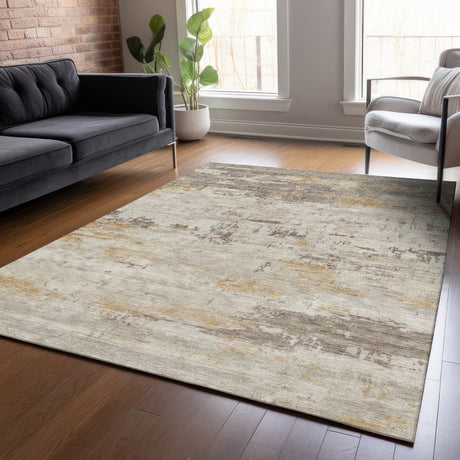 Addison Chantille ACN2145 Abstract Machine Made Transitional Putty Rug