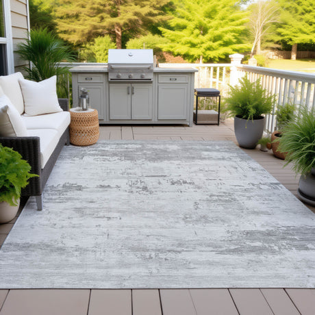Addison Chantille ACN2145 Abstract Machine Made Transitional Silver Rug