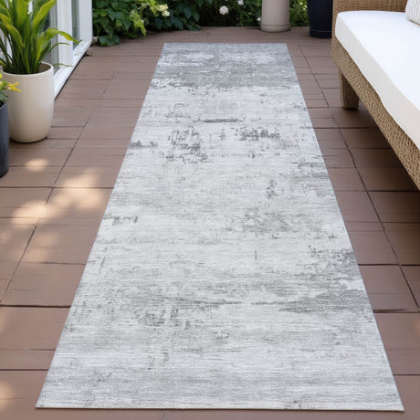 Addison Chantille ACN2145 Abstract Machine Made Transitional Silver Rug
