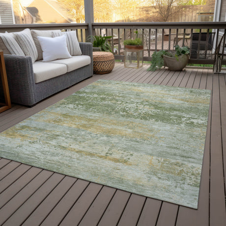 Addison Chantille ACN2146 Abstract Machine Made Transitional Aloe Rug