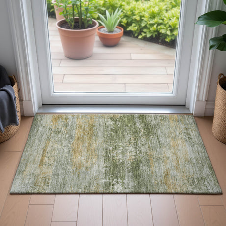 Addison Chantille ACN2146 Abstract Machine Made Transitional Aloe Rug