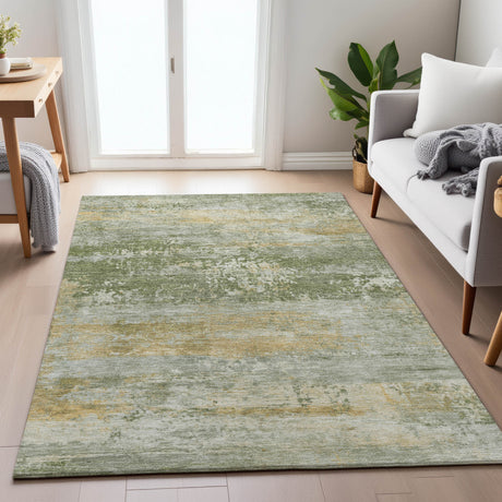 Addison Chantille ACN2146 Abstract Machine Made Transitional Aloe Rug