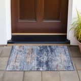 Addison Chantille ACN2146 Abstract Machine Made Transitional Blue Rug