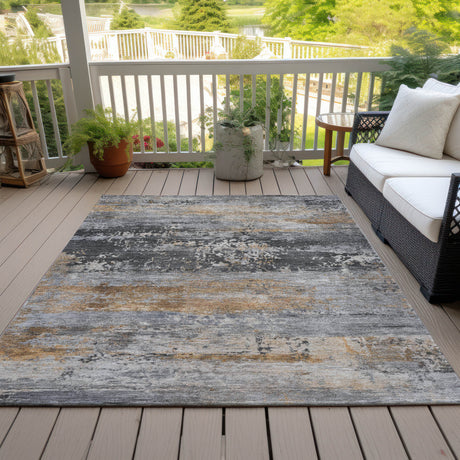 Addison Chantille ACN2146 Abstract Machine Made Transitional Gray Rug