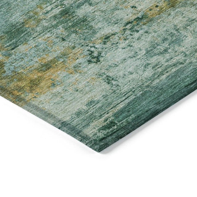 Addison Chantille ACN2146 Abstract Machine Made Transitional Green Rug