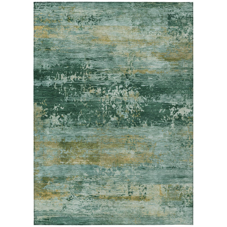 Addison Chantille ACN2146 Abstract Machine Made Transitional Green Rug