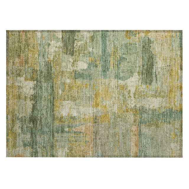 Addison Chantille ACN2147 Abstract Machine Made Transitional Green Rug