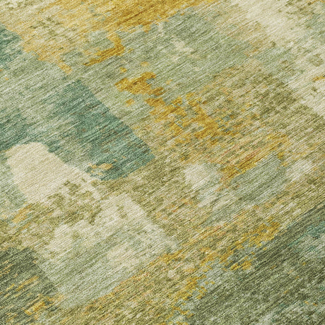 Addison Chantille ACN2147 Abstract Machine Made Transitional Green Rug