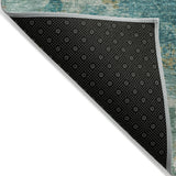 Addison Chantille ACN2147 Abstract Machine Made Transitional Teal Rug