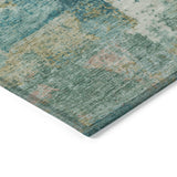 Addison Chantille ACN2147 Abstract Machine Made Transitional Teal Rug