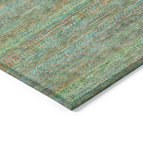 Addison Chantille ACN2148 Stripes Machine Made Transitional Green Rug