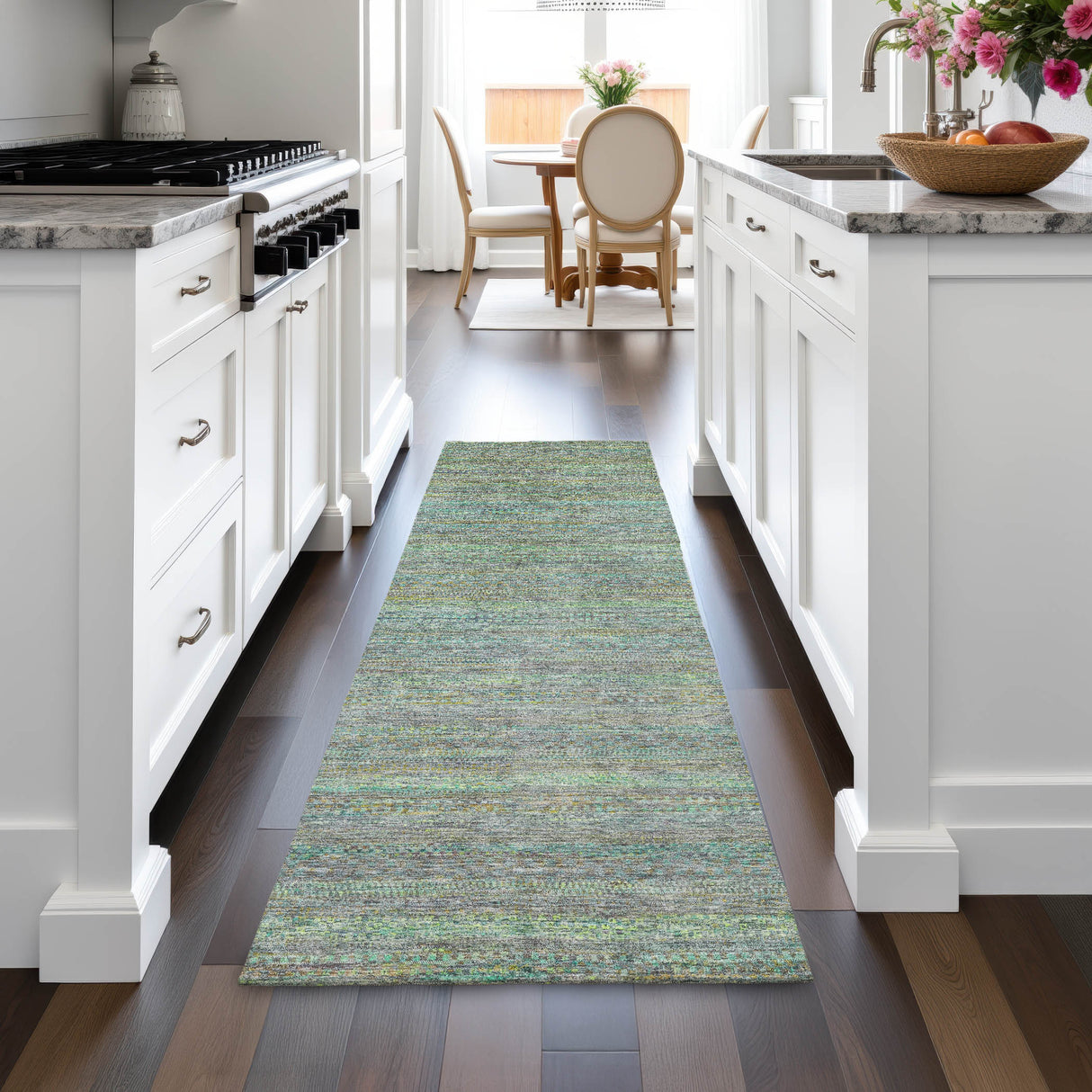 Addison Chantille ACN2148 Stripes Machine Made Transitional Pewter Rug