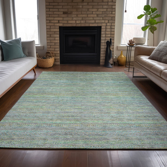 Addison Chantille ACN2148 Stripes Machine Made Transitional Pewter Rug
