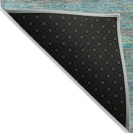 Addison Chantille ACN2148 Stripes Machine Made Transitional Teal Rug