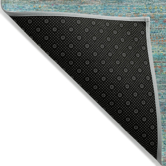 Addison Chantille ACN2148 Stripes Machine Made Transitional Teal Rug