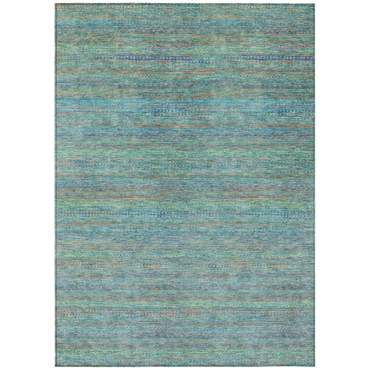 Addison Chantille ACN2148 Stripes Machine Made Transitional Teal Rug