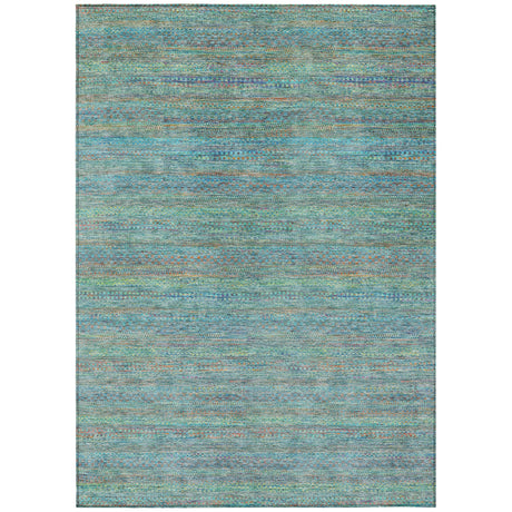 Addison Chantille ACN2148 Stripes Machine Made Transitional Teal Rug
