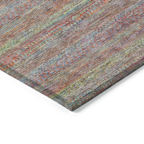 Addison Chantille ACN2148 Stripes Machine Made Transitional Terracotta Rug