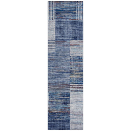 Addison Chantille ACN2149 Geometric Machine Made Transitional Blue Rug