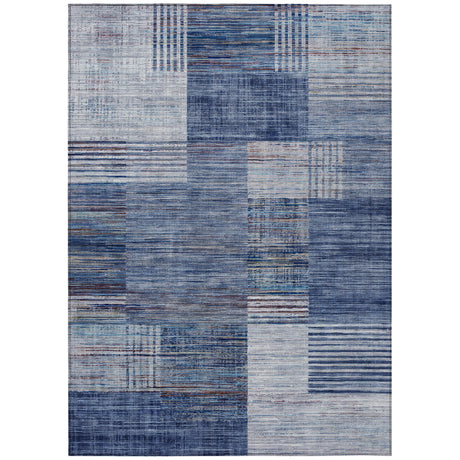 Addison Chantille ACN2149 Geometric Machine Made Transitional Blue Rug