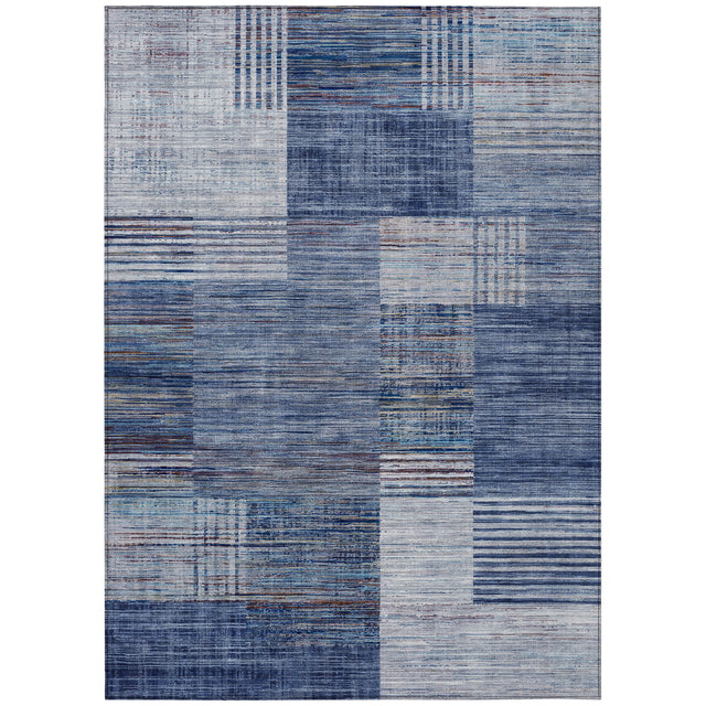 Addison Chantille ACN2149 Geometric Machine Made Transitional Blue Rug