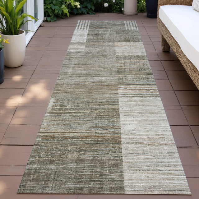 Addison Chantille ACN2149 Geometric Machine Made Transitional Pewter Rug