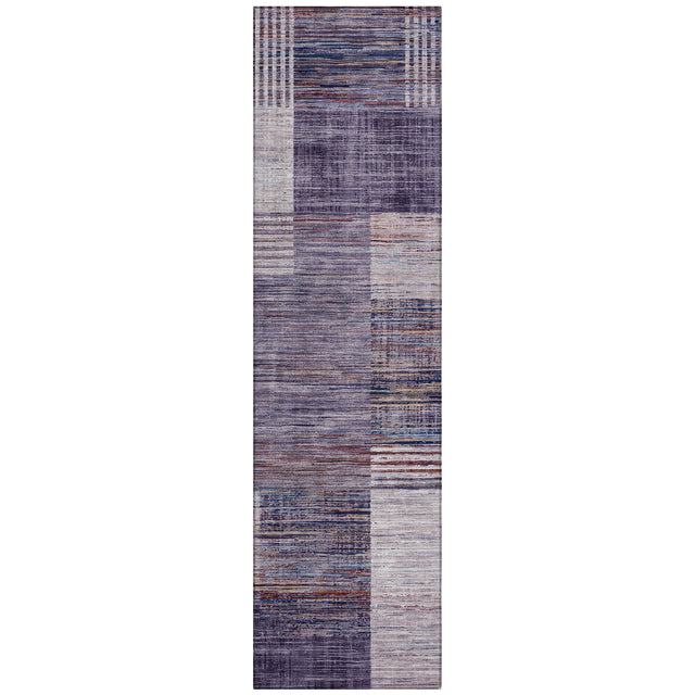 Addison Chantille ACN2149 Geometric Machine Made Transitional Plum Rug
