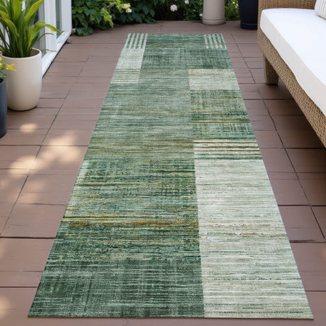 Addison Chantille ACN2149 Geometric Machine Made Transitional Teal Rug