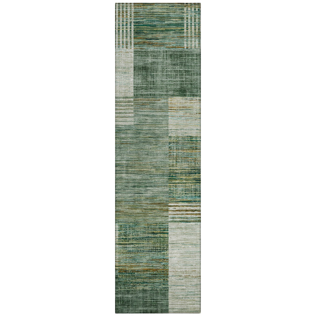 Addison Chantille ACN2149 Geometric Machine Made Transitional Teal Rug