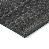 Addison Chantille ACN2150 Stripes Machine Made Transitional Charcoal Rug