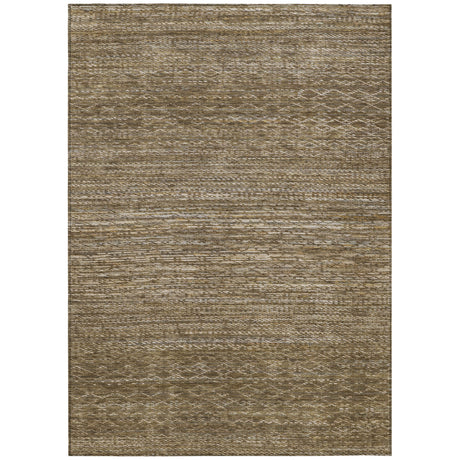 Addison Chantille ACN2150 Stripes Machine Made Transitional Chocolate Rug