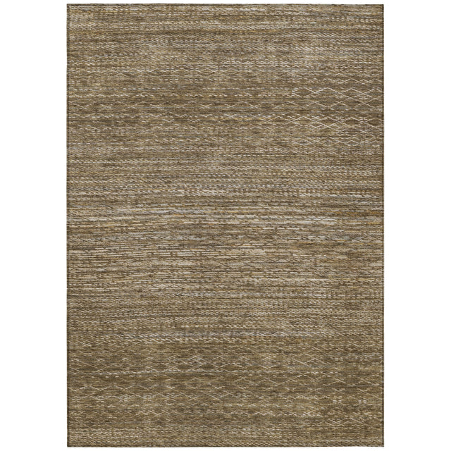 Addison Chantille ACN2150 Stripes Machine Made Transitional Chocolate Rug