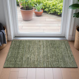 Addison Chantille ACN2150 Stripes Machine Made Transitional Fern Rug