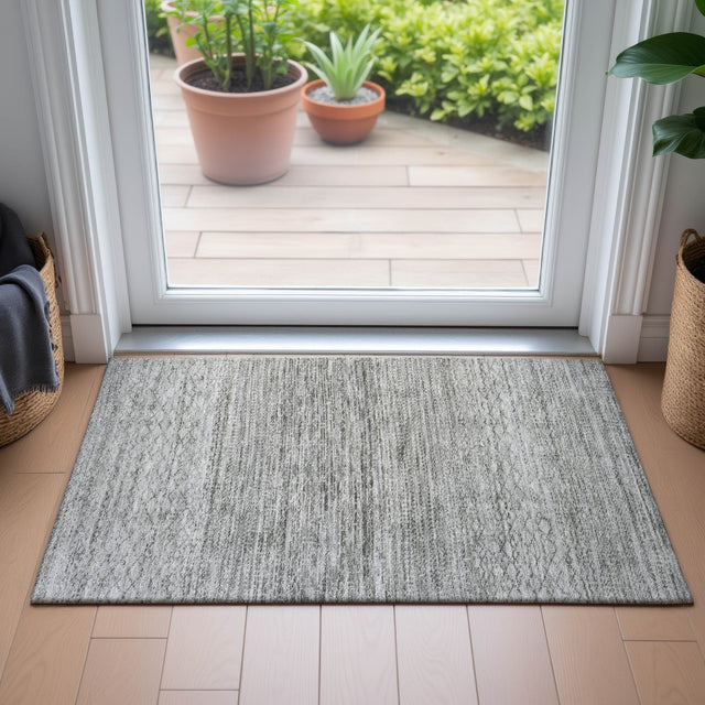 Addison Chantille ACN2150 Stripes Machine Made Transitional Gray Rug