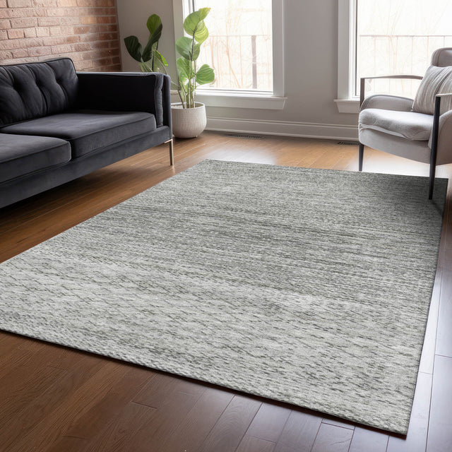 Addison Chantille ACN2150 Stripes Machine Made Transitional Gray Rug
