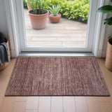 Addison Chantille ACN2150 Stripes Machine Made Transitional Merlot Rug
