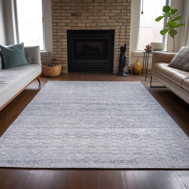 Addison Chantille ACN2150 Stripes Machine Made Transitional Sky Rug
