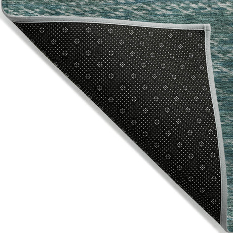 Addison Chantille ACN2150 Stripes Machine Made Transitional Teal Rug