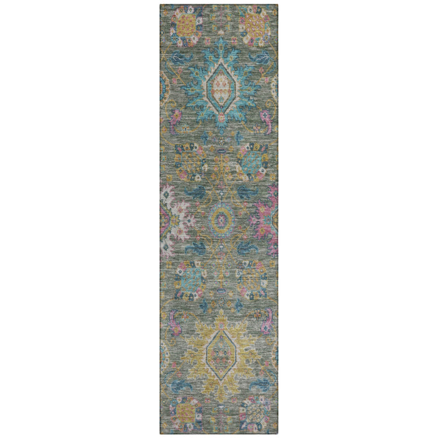 Addison Chantille ACN2151 Medallions Machine Made Traditional Aloe Rug